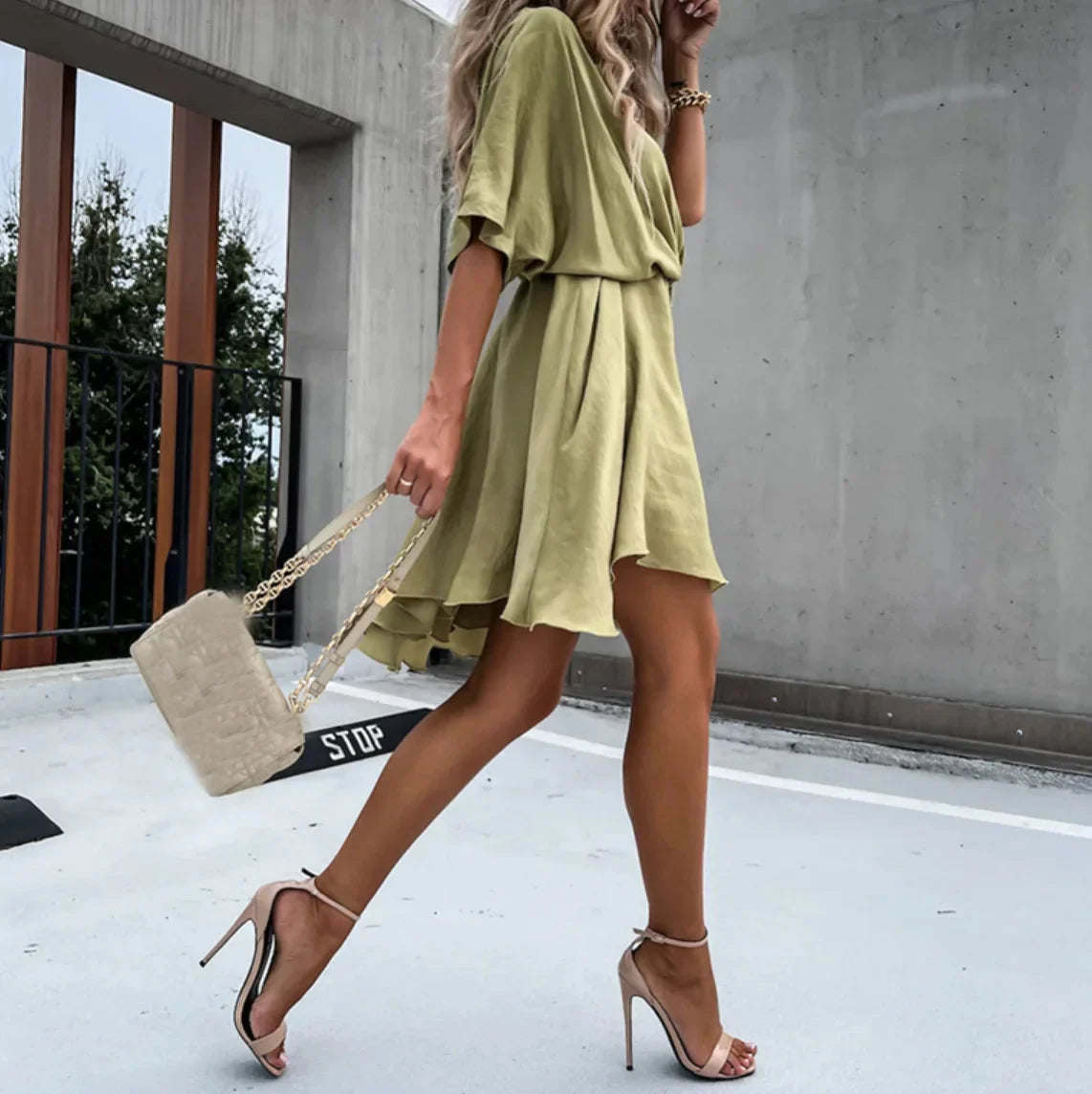Anastacia - Women’s elegant wrap mini dress