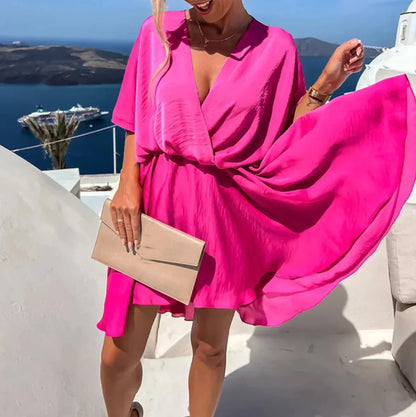 Anastacia - Women’s elegant wrap mini dress