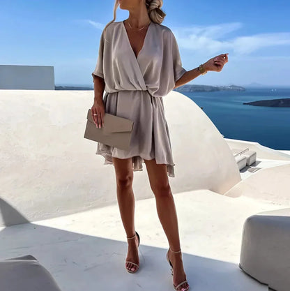 Anastacia - Women’s elegant wrap mini dress