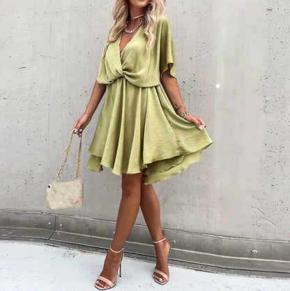 Anastacia - Women’s elegant wrap mini dress