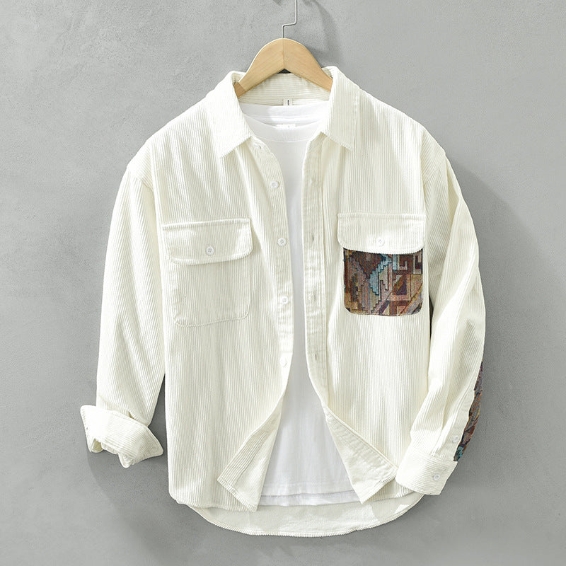Men's Corduroy Long Sleeve Shirt - Vonnera