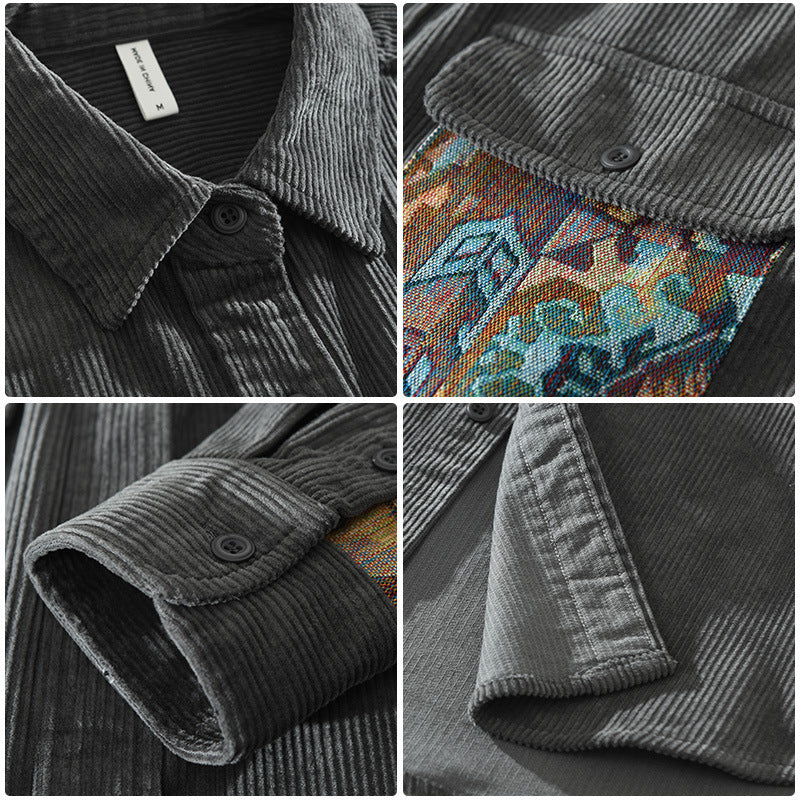 Image of Anthony | Men's Long Sleeve Corduroy Shirt