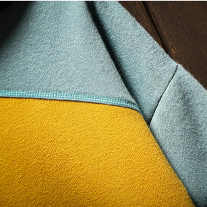 Men's Colorblock Hoodie Kangaroo Pocket Casual