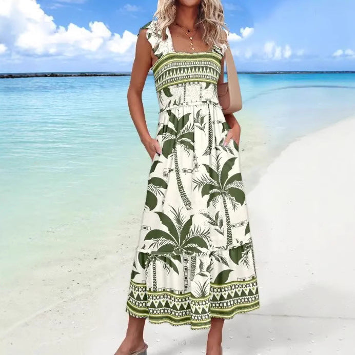 Ariana Women's Sleeveless Printed Midi Dress - Vonnera
