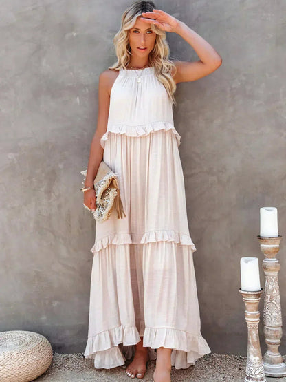 Women's Sleeveless Maxi Dress Tiered - Vonnera