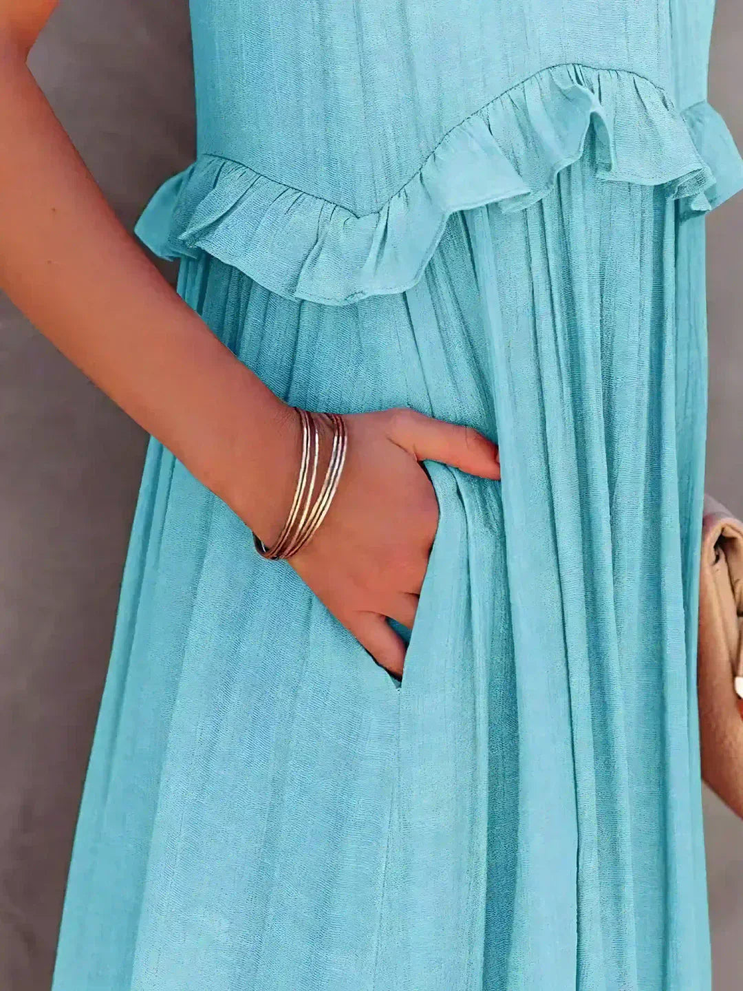 Image of Ariel | Women's Sleeveless Tiered Maxi Dress