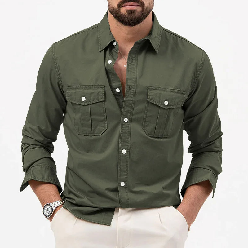 Men's Slim Fit Utility Shirt - Vonnera