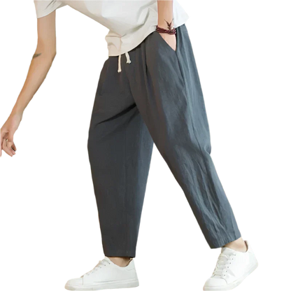 Image of Arthur | Men's Loose Fit Drawstring Cropped Pants