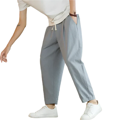 Image of Arthur | Men's Loose Fit Drawstring Cropped Pants
