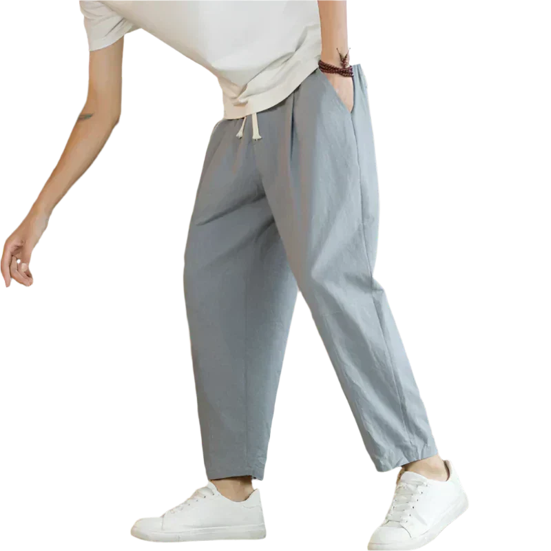 Image of Arthur | Men's Loose Fit Drawstring Cropped Pants