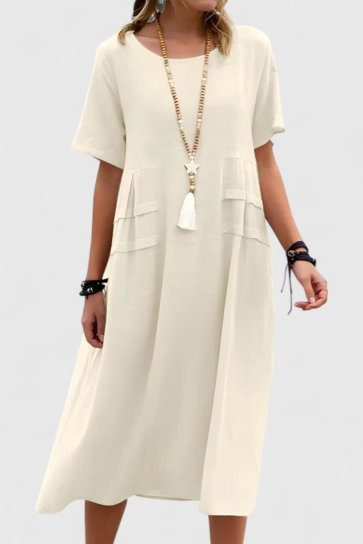 Women's Midi Dress Wide Hemline - Vonnera