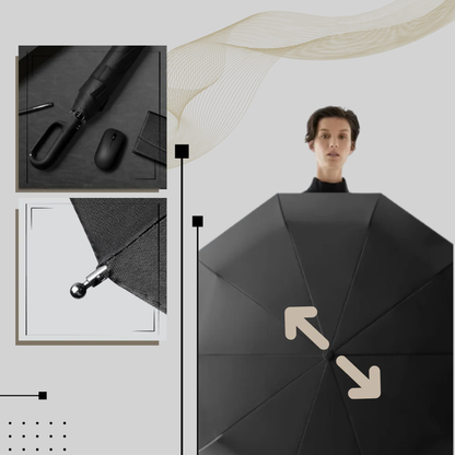 Automatic Lock Umbrella Windproof Waterproof Compact