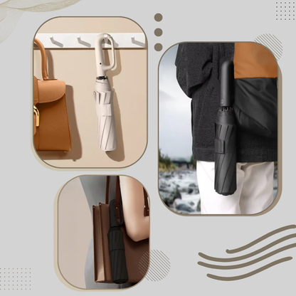 Automatic Lock Umbrella Waterproof Windproof Compact