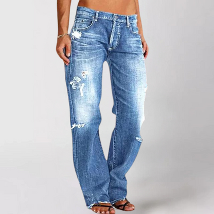 Women's Distressed Bootcut Jeans - Vonnera