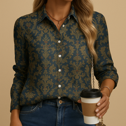 Women's Autumn Blouse Warm Colors - Vonnera