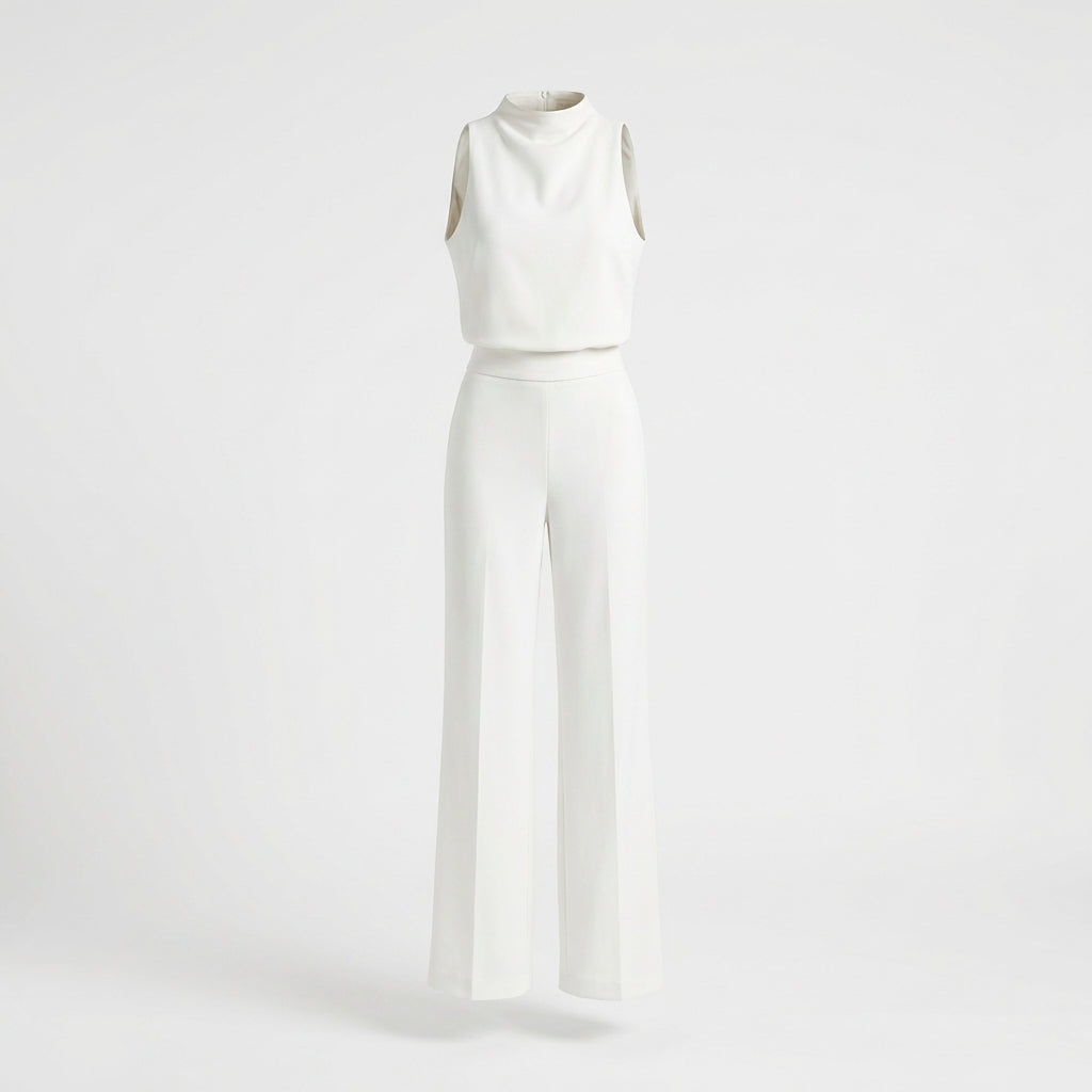 Women's High Neck Sleeveless Two Piece Pant Set - Vonnera
