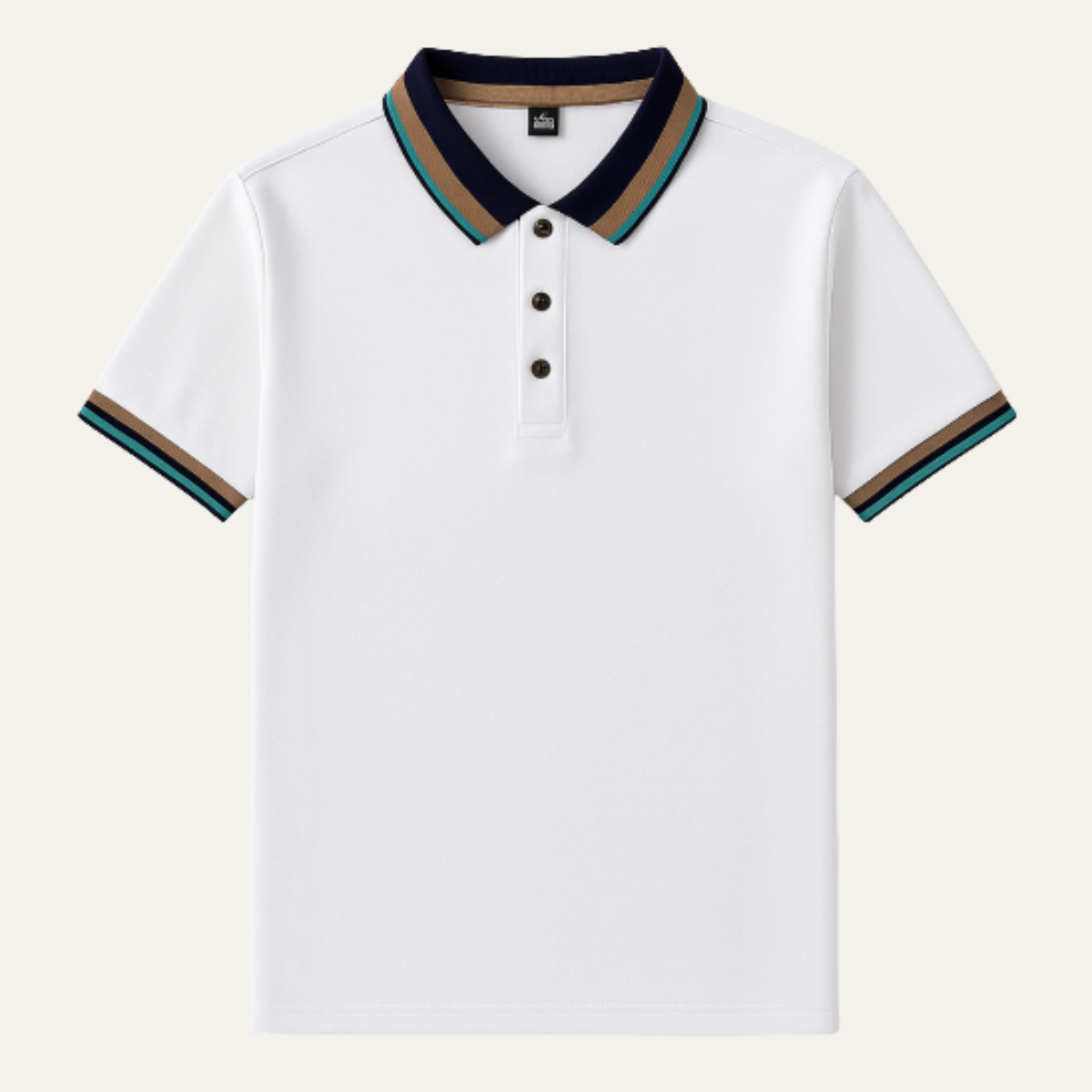 Men's Striped Cotton Polo Shirt - Vonnera