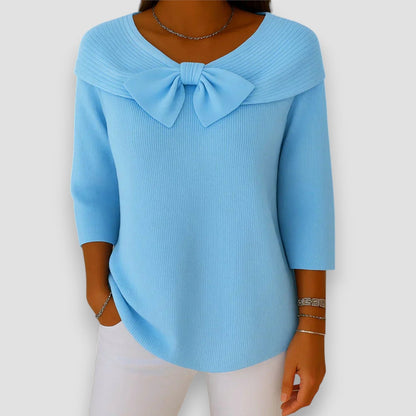 Women's Bow Sweater Purple - Vonnera