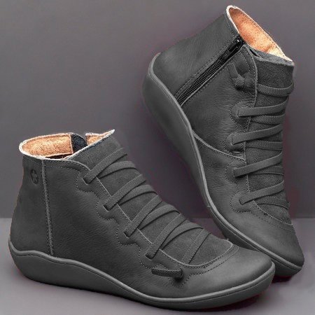 Women's Orthopedic Ankle Boots Lace-Up Comfortable Design - Vonnera