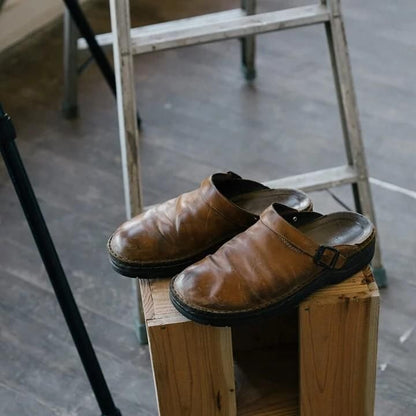 Men's Slip-On Mules Closed Toe