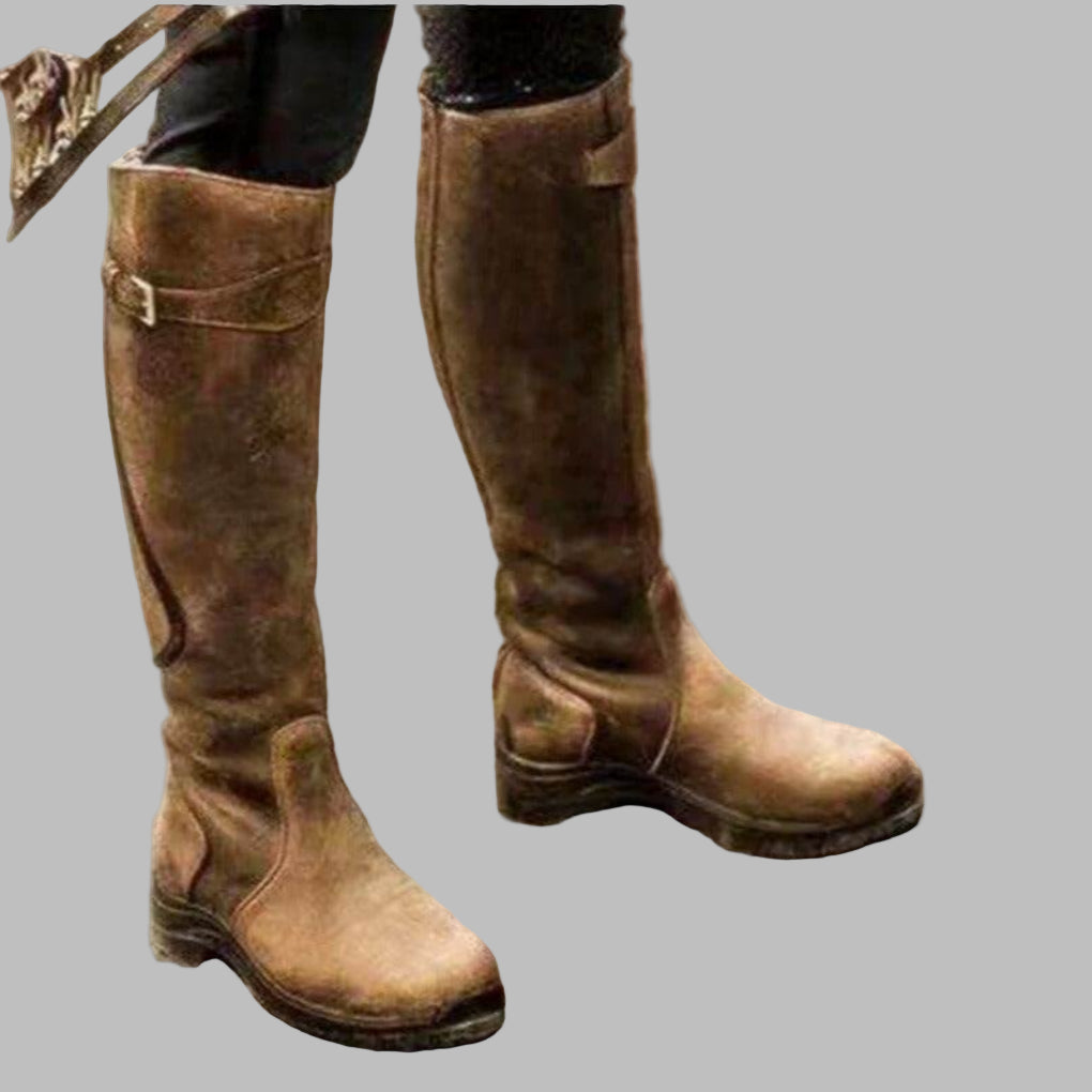 Caitlyn | Women’s Leather Hiking Boots with Strap Caliboot