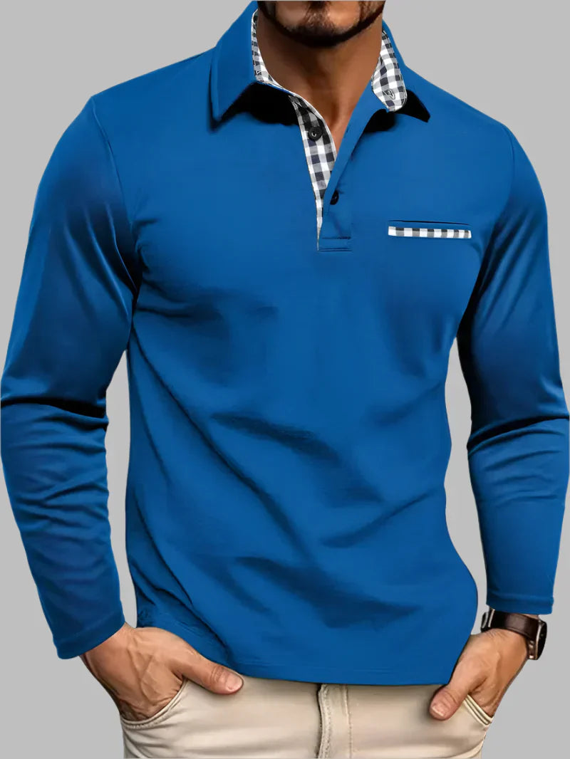 Men's Classic Long-Sleeve Polo Shirt