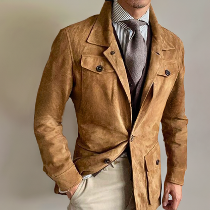 Moretti Men's Suede Leather Jacket - Vonnera