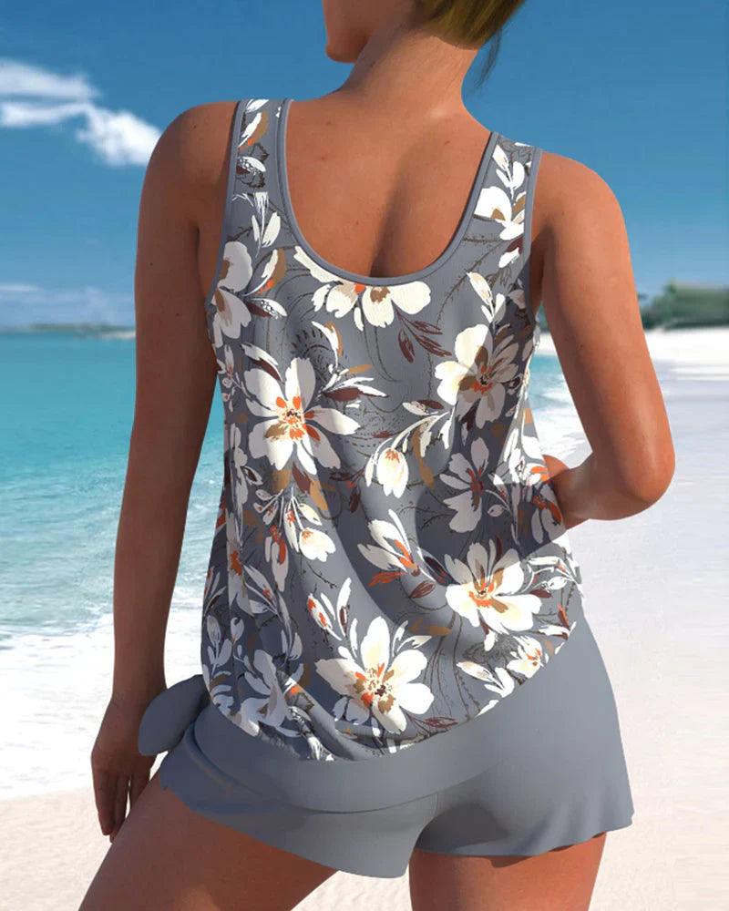 Women's Two Piece Tankini Swimsuit Set