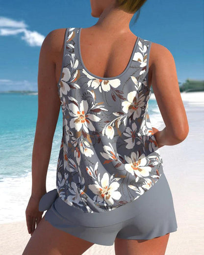 Women's Two Piece Tankini Swimsuit Set