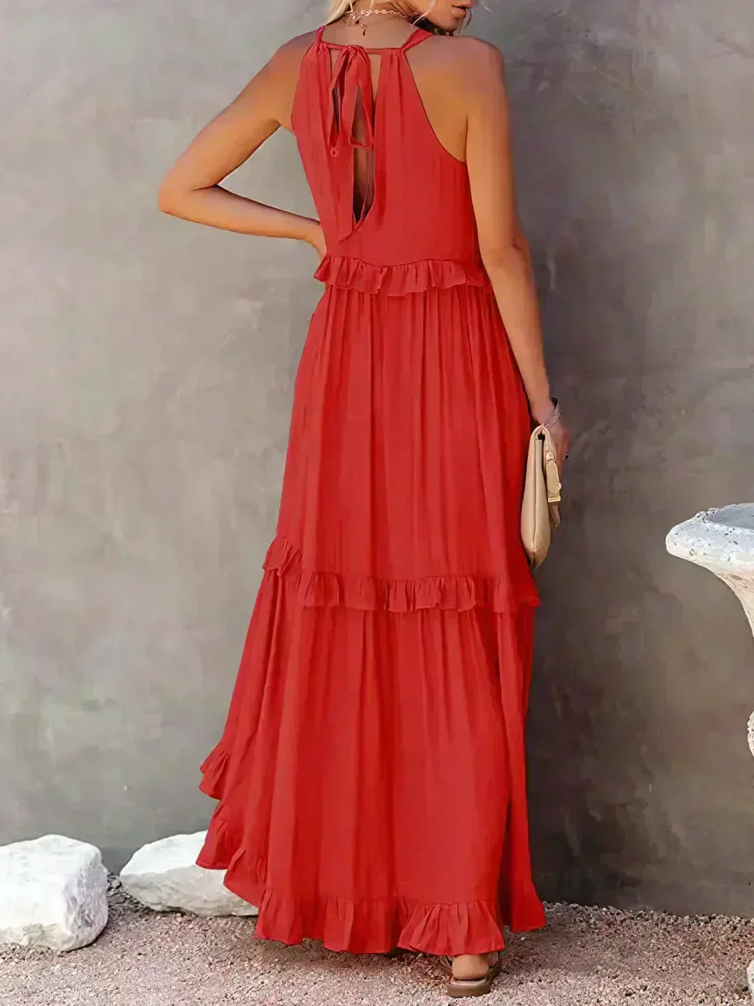 Women's Maxi Dress Ruffle Detailing
