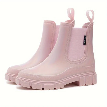Women's Waterproof Rain Boots Slip-Resistant Lug Sole