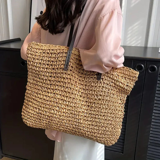 Women's Woven Tote Bag Daily Carry All - Vonnera