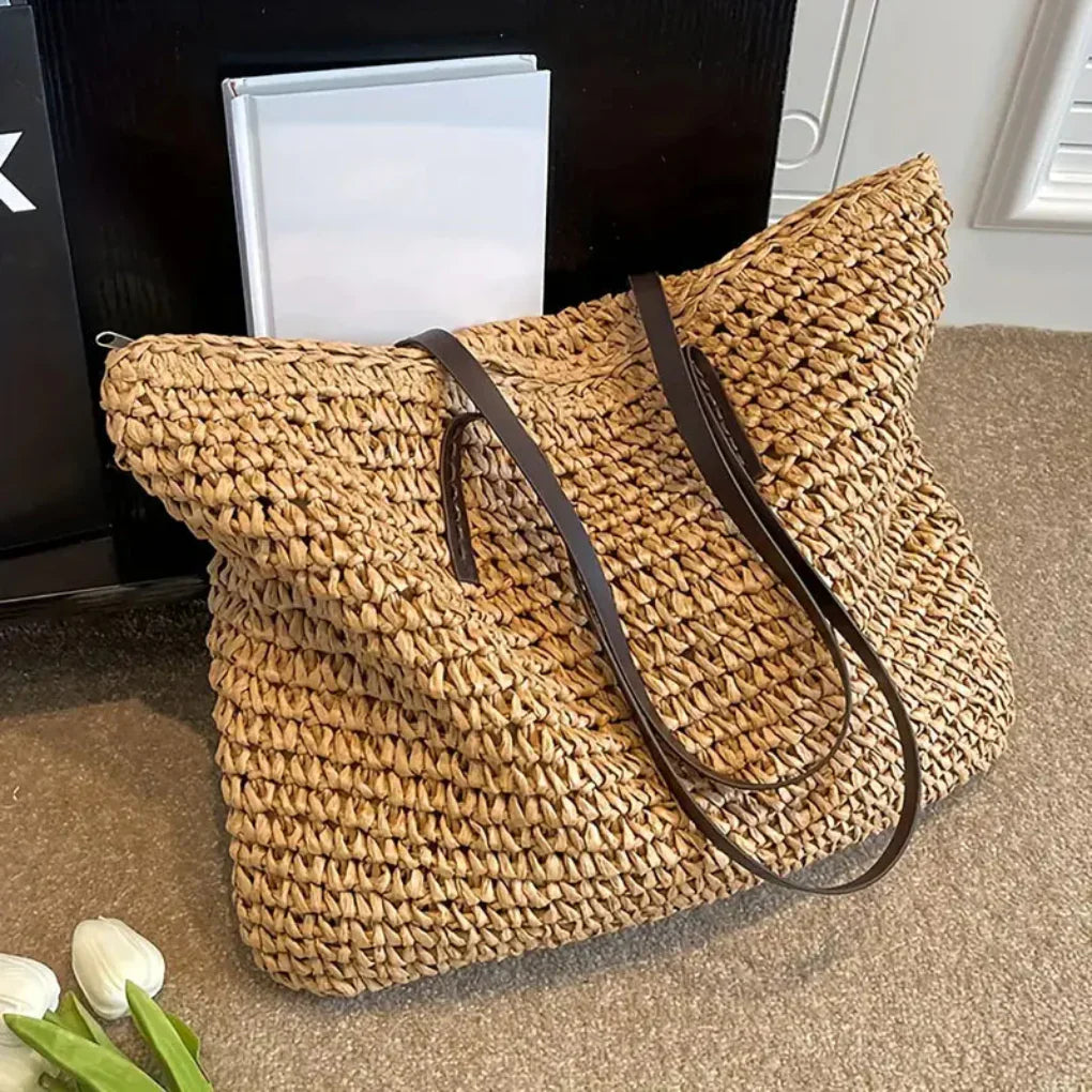 Women's Woven Tote Bag Daily Carry All