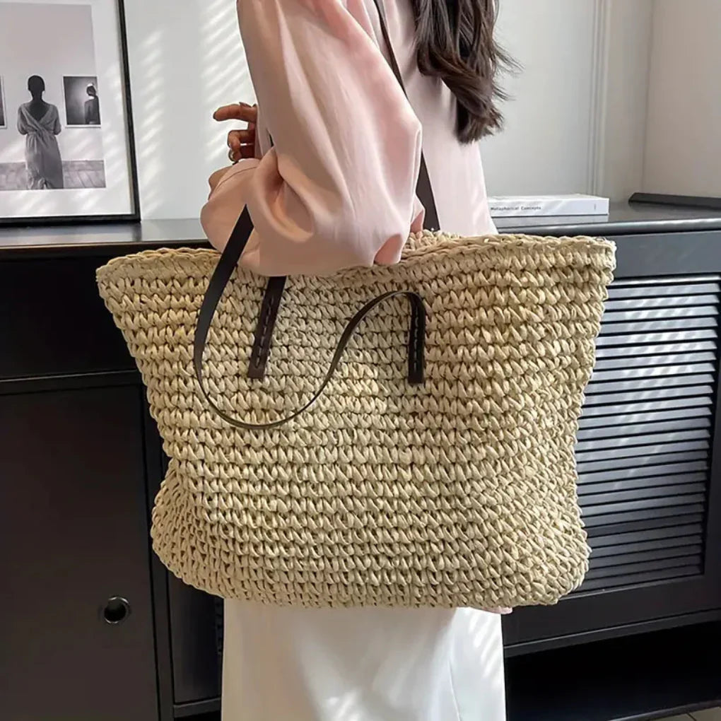 Women's Woven Tote Bag Daily Carry All