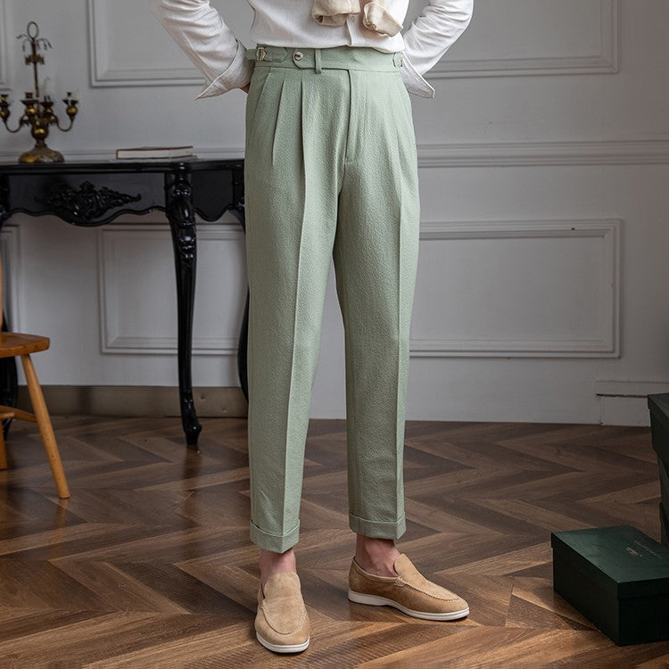 Men's Pleated Cuffed Dress Pants - Vonnera
