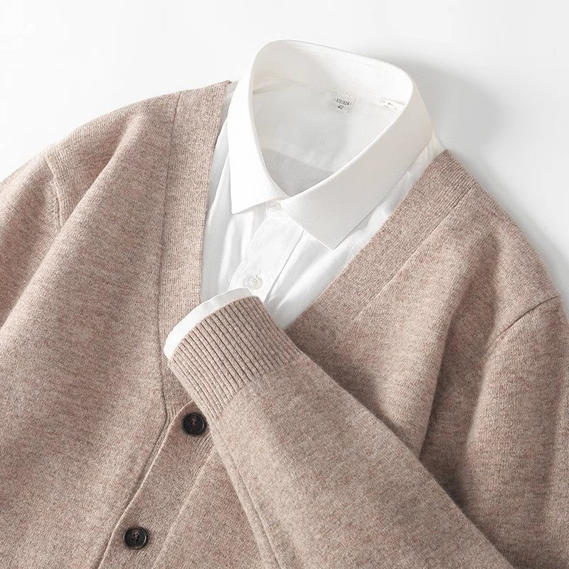 Men's V-Neck Cardigan Button Down Sweater - Vonnera