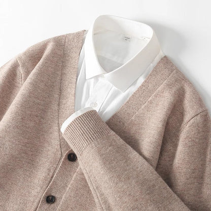 Men's V-Neck Cardigan Button Down Sweater - Vonnera