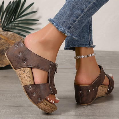 Vera Women's Slip On Wedge Sandals