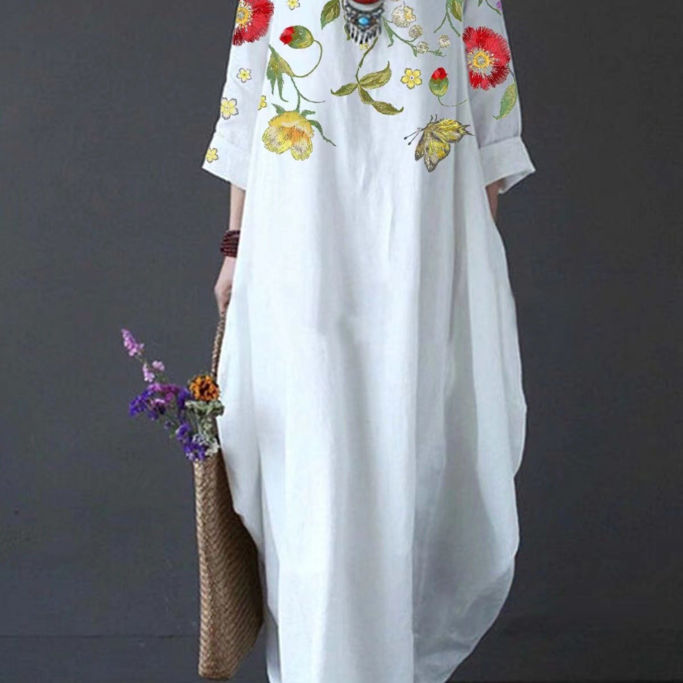 Women's Floral Maxi Dress Flowy Casual - Vonnera