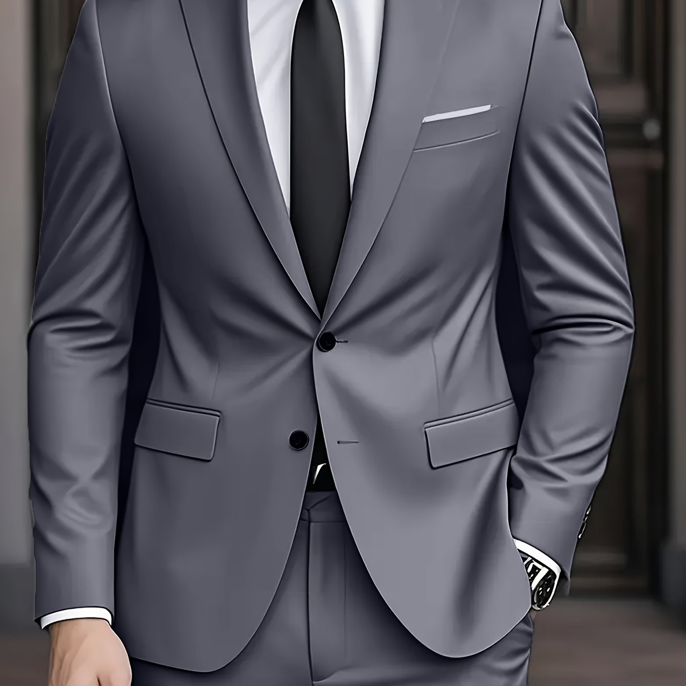 Men's Two Piece Suit Single Breasted Notch Lapel