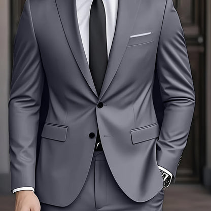 Men's Two Piece Suit Single Breasted Notch Lapel