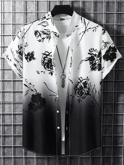 Men's Hawaiian Shirt 3D Floral Print Vibrant