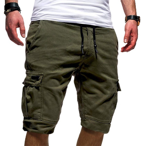 Men's Cargo Drawstring Shorts Knee Length - Vonnera
