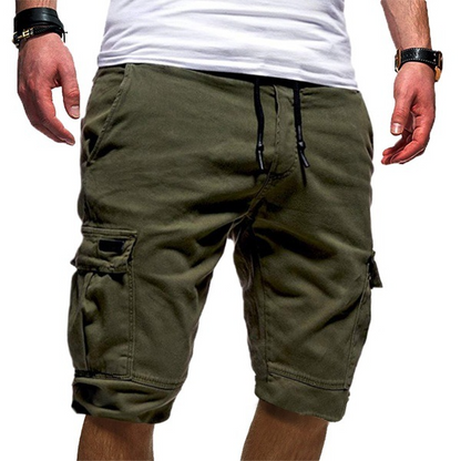 Men's Cargo Drawstring Shorts Knee Length - Vonnera