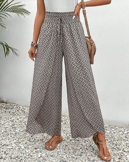 Women's High Waist Palazzo Trousers - Vonnera