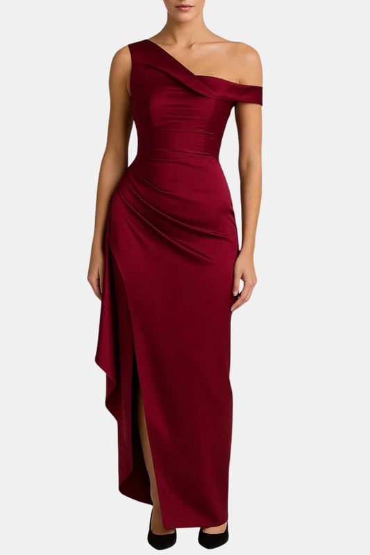 Bella Women's One Shoulder Maxi Dress - VibreMode