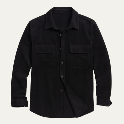 Men's Corduroy Shirt Jacket Lightweight Brown - Vonnera