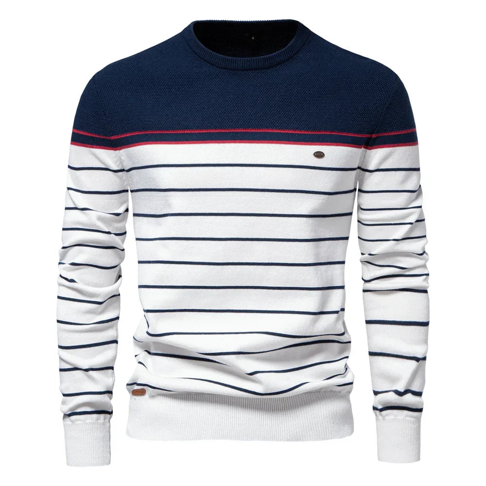 Men's Slim Fit Striped Sweater - Vonnera
