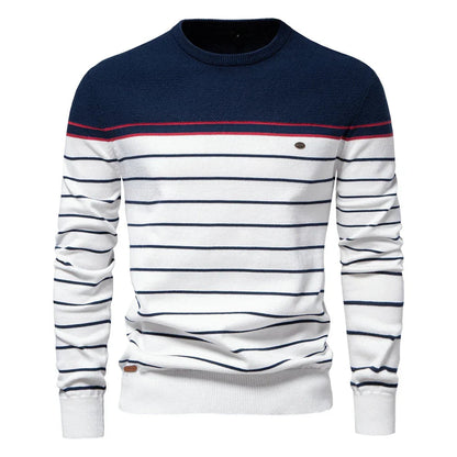 Men's Slim Fit Striped Sweater - Vonnera