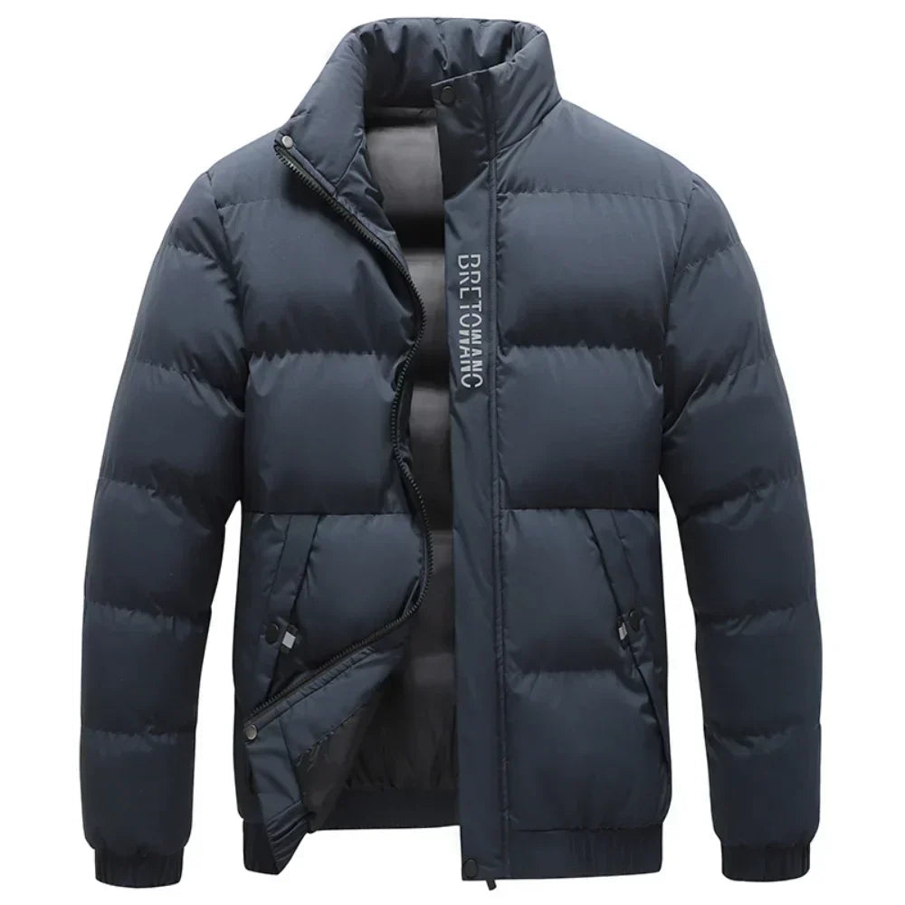 Men's Puffer Jacket Stand Collar Waterproof - Vonnera